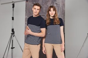 T-shirt breton à manches courtes