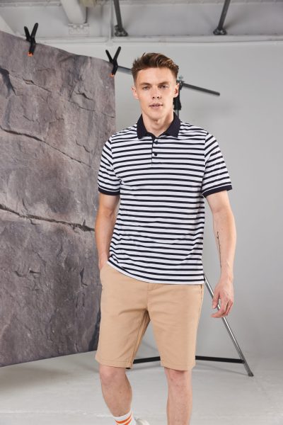 Polo jersey à rayures