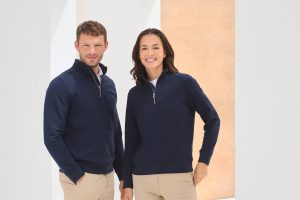 Sweat-shirt col zippé unisexe