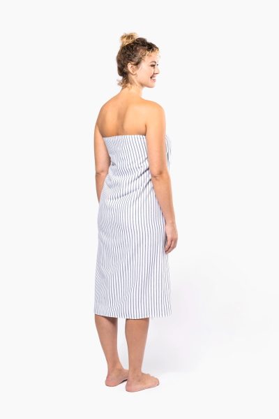 Fouta rayée avec franges – Image 2