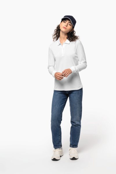 Polo piqué manches longues Bio180 femme – Image 9