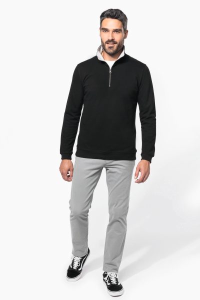 Trucker > sweat-shirt piqué col zippé homme – Image 4