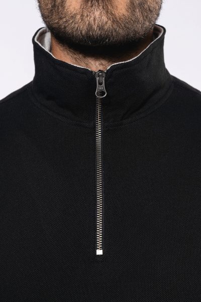 Trucker > sweat-shirt piqué col zippé homme – Image 5