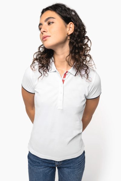 Polo maille piquée manches courtes femme – Image 11