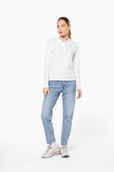 Polo piqué manches longues femme – Image 6