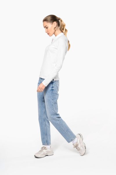 Polo piqué manches longues femme – Image 7