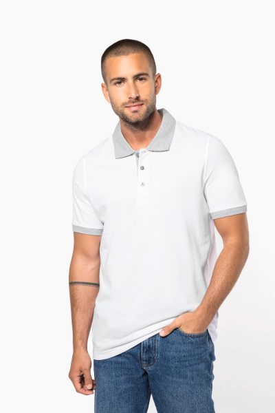 Polo piqué bicolore homme – Image 6