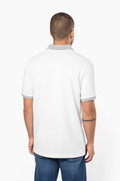 Polo piqué bicolore homme – Image 2