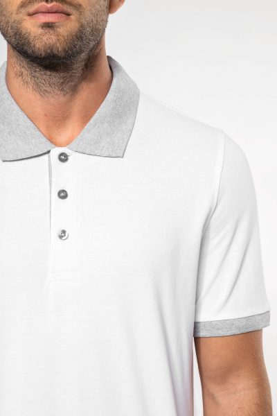 Polo piqué bicolore homme – Image 4