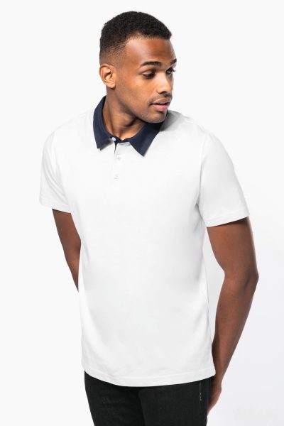 Polo jersey bicolore homme – Image 3