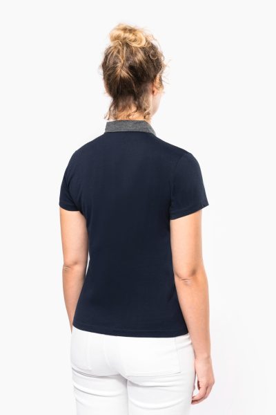 Polo jersey bicolore femme – Image 2