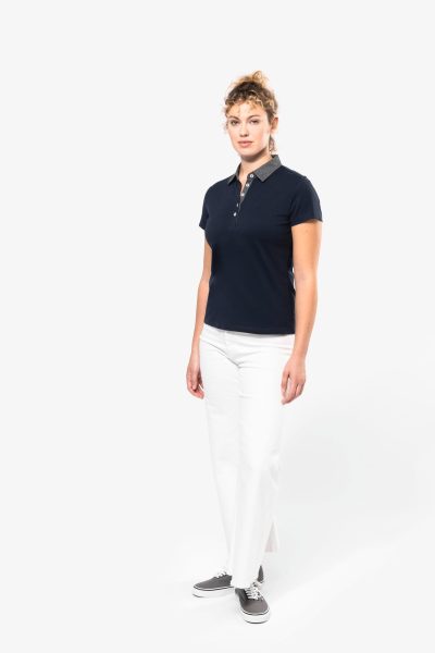 Polo jersey bicolore femme – Image 4