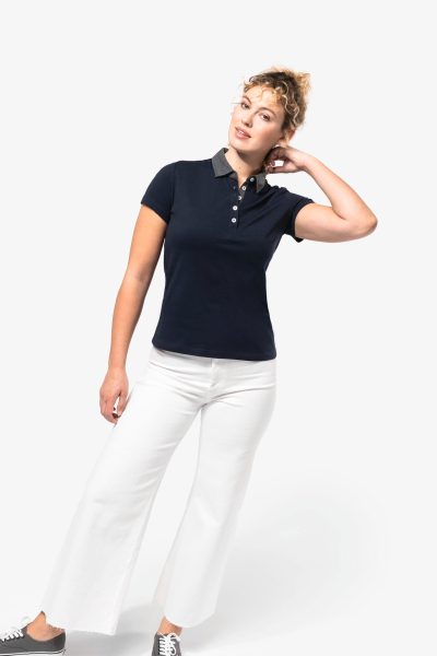 Polo jersey bicolore femme – Image 5
