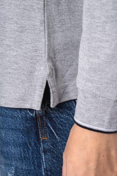 Polo maille piquée manches longues femme – Image 4