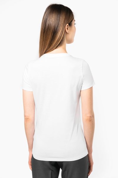 T-shirt Supima® col V manches courtes femme – Image 2