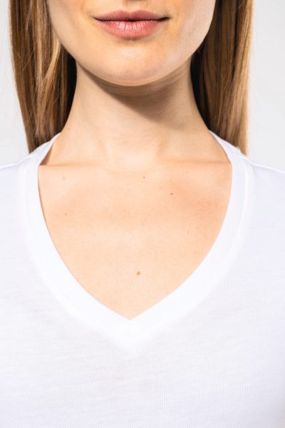 T-shirt Supima® col V manches courtes femme – Image 8