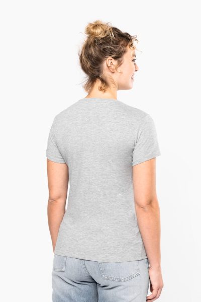 T-shirt col V manches courtes femme – Image 2