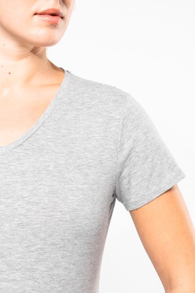 T-shirt col V manches courtes femme – Image 11