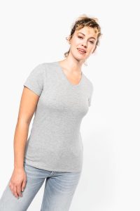 T-shirt col V manches courtes femme