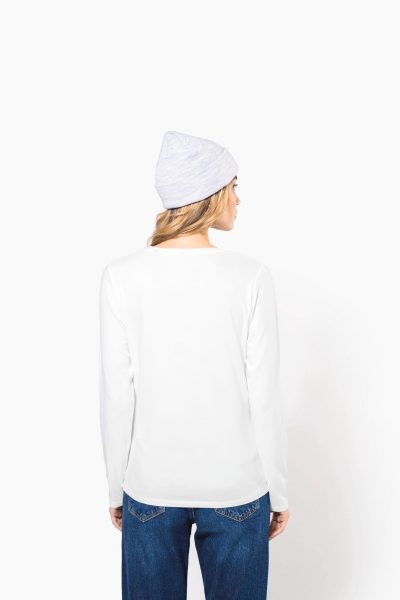 T-shirt col rond manches longues femme – Image 4