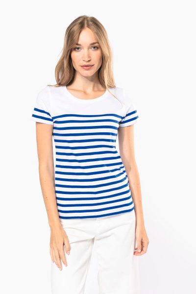 T-shirt marin col rond Bio femme