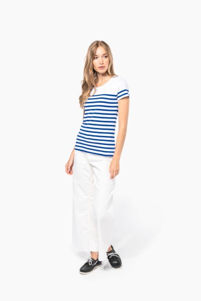 T-shirt marin col rond Bio femme – Image 5