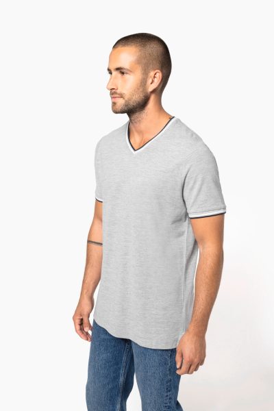T-shirt maille piquée col V homme – Image 9