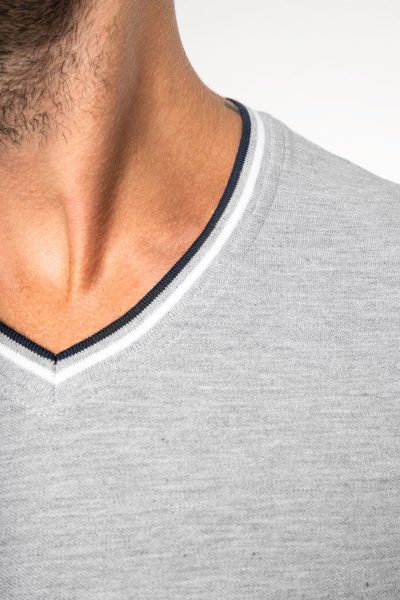T-shirt maille piquée col V homme – Image 4