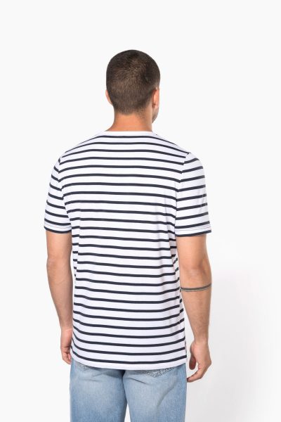 T-shirt rayé marin avec poche manches courtes homme – Image 2