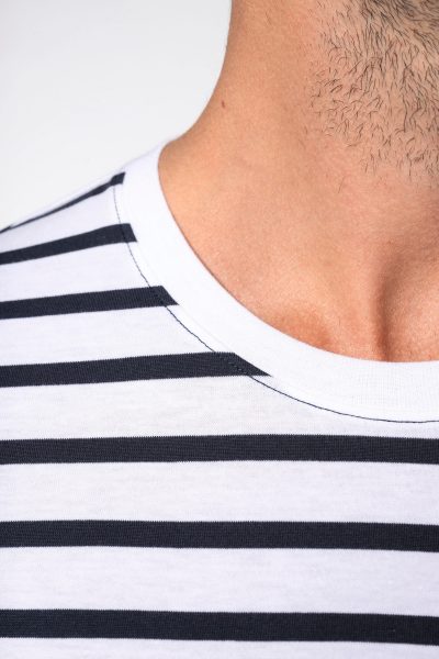 T-shirt rayé marin avec poche manches courtes homme – Image 4