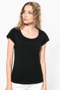 T-shirt col bateau manches courtes femme