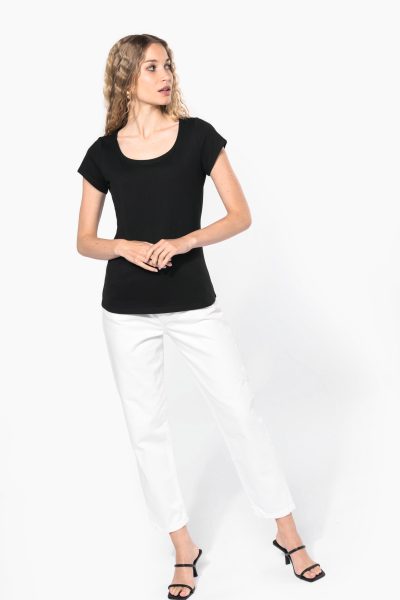 T-shirt col bateau manches courtes femme – Image 3