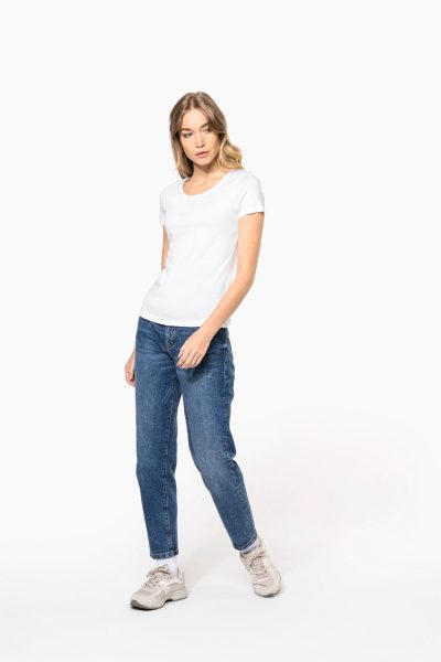 T-shirt Bio col à bords francs manches courtes femme – Image 9