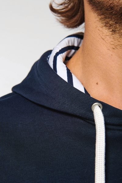 Sweat-shirt à capuche contrastée à motifs unisexe – Image 13