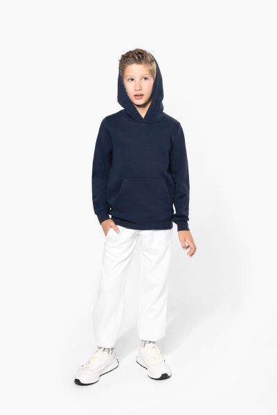 Sweat-shirt à capuche contrastée à motifs enfant unisexe – Image 5