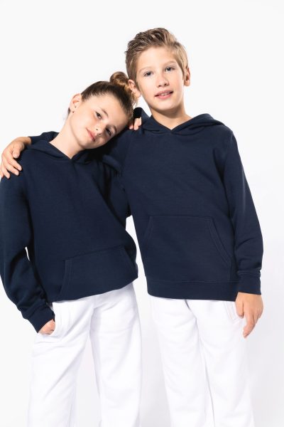 Sweat-shirt à capuche contrastée à motifs enfant unisexe – Image 6