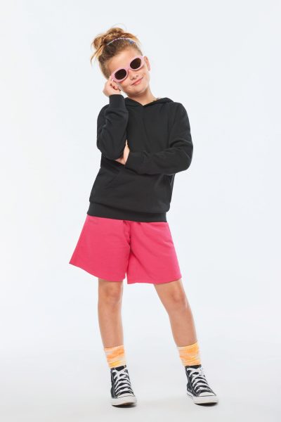 Sweat-shirt à capuche contrastée à motifs enfant unisexe – Image 16