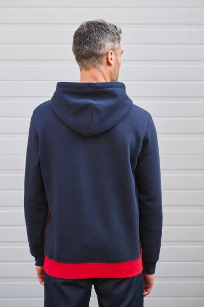 Sweat-shirt tricolore à capuche unisexe – Image 3