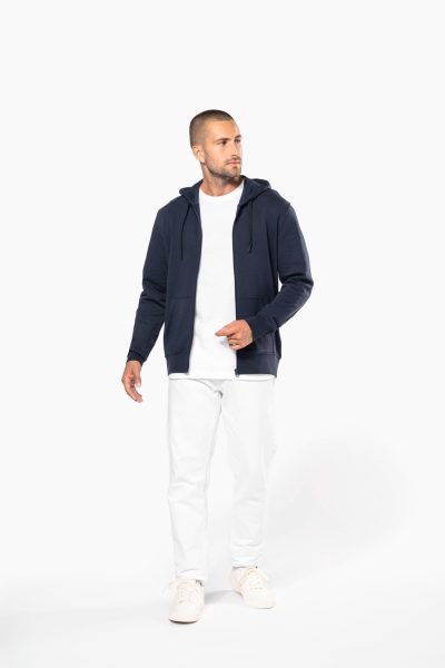 Sweat-shirt écoresponsable zippé à capuche homme – Image 7