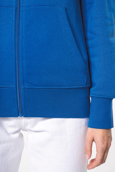 Sweat-shirt écoresponsable zippé à capuche femme – Image 5