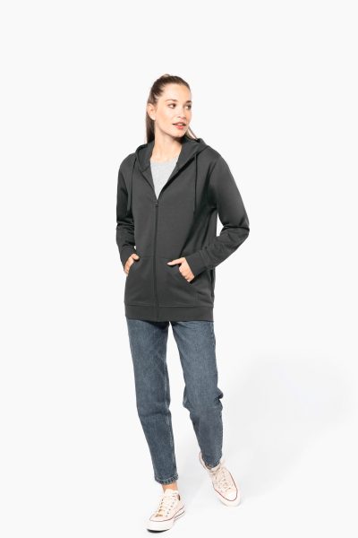 Sweat-shirt recyclé zippé à capuche unisexe – Image 10