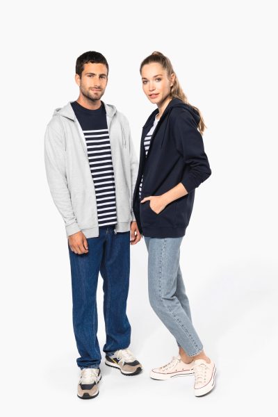Sweat-shirt recyclé zippé à capuche unisexe – Image 14