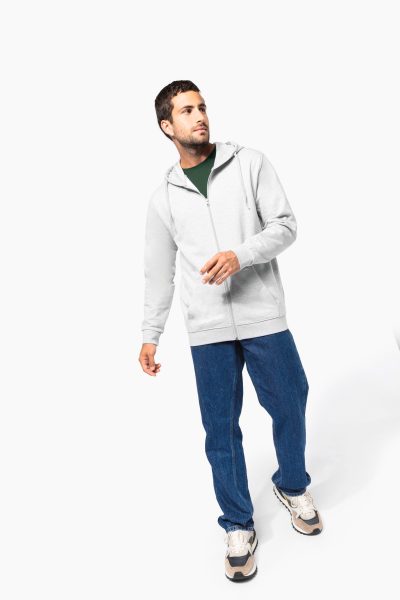 Sweat-shirt recyclé zippé à capuche unisexe – Image 6