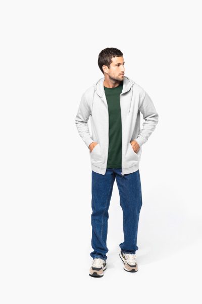 Sweat-shirt recyclé zippé à capuche unisexe – Image 5
