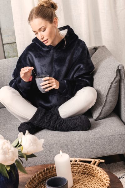 Plaid poncho unisexe – Image 12