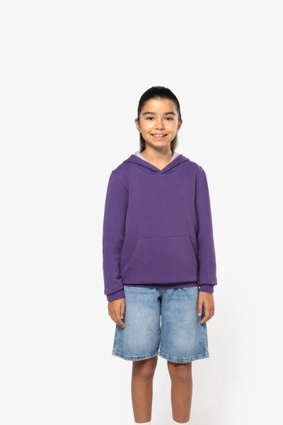Sweat-shirt capuche contrastée enfant – Image 2