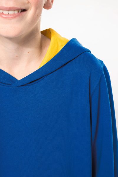 Sweat-shirt capuche contrastée enfant – Image 6
