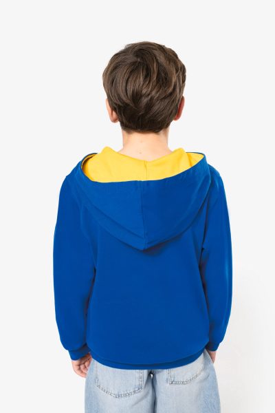 Sweat-shirt capuche contrastée enfant – Image 5