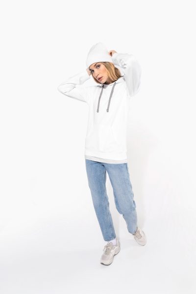 Sweat-shirt capuche contrastée femme – Image 7