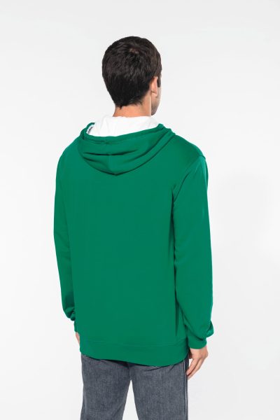 Sweat-shirt zippé capuche contrastée – Image 2
